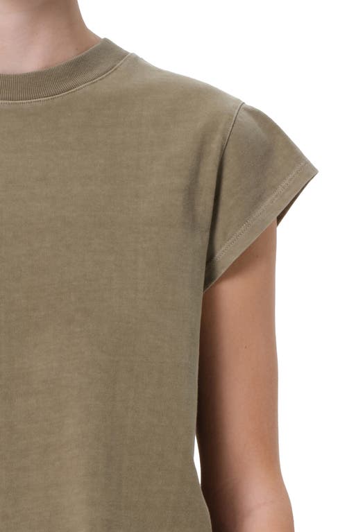 Agolde Bryce Cap Sleeve T-shirt In Green