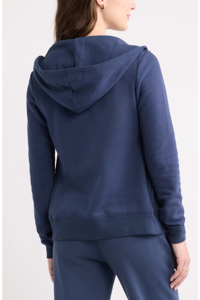 Slim Fit Zip Hoodie, Alternate, color, NAVY INDIGO
