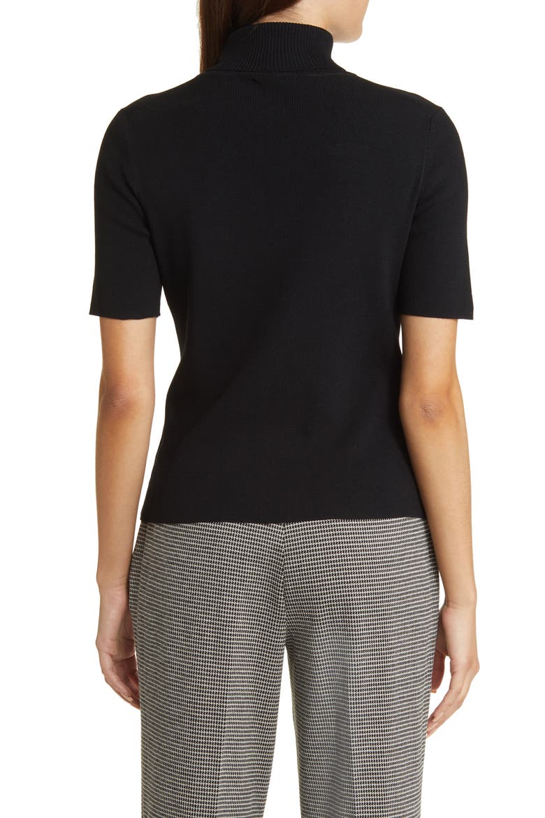 Ribbed Turtleneck Sweater, Alternate, color, ANNE BLACK