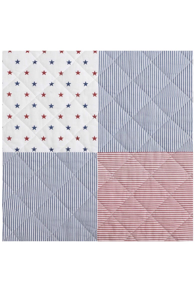 Ithaca Americana Quilt & Shams Set, Alternate, color, WHITE/BLUE/RED