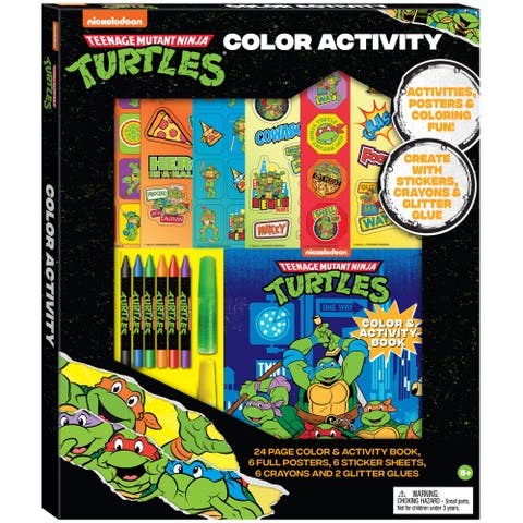 Color Activity Set, Teenage Mutant Ninja Turtles Coloring Book, Kids 5+