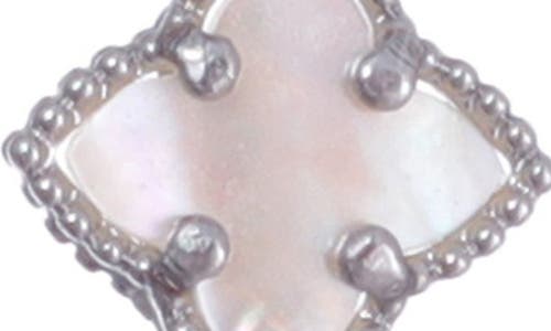 Adornia Set Of 2 Clover Of Hoop Earrings In Gray
