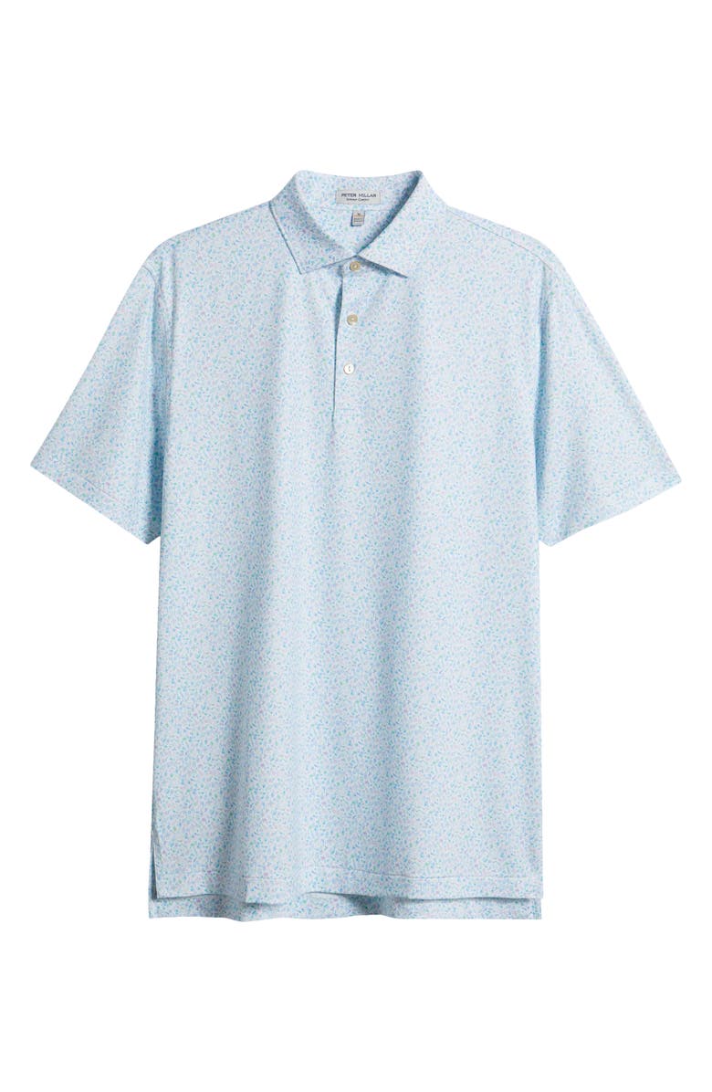 Peter Millar Island Jammin' Party Print Performance Jersey Polo, Alternate, color, White