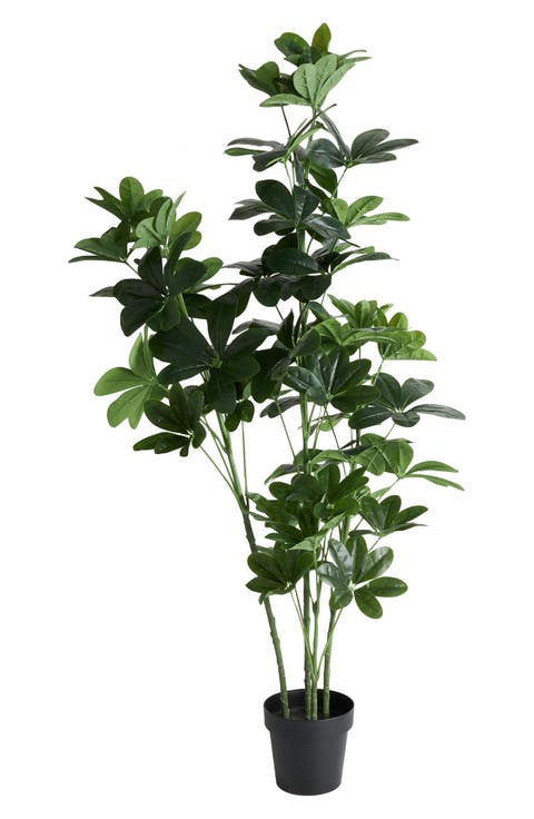 Green Faux Foliage Potted Artificial Tree