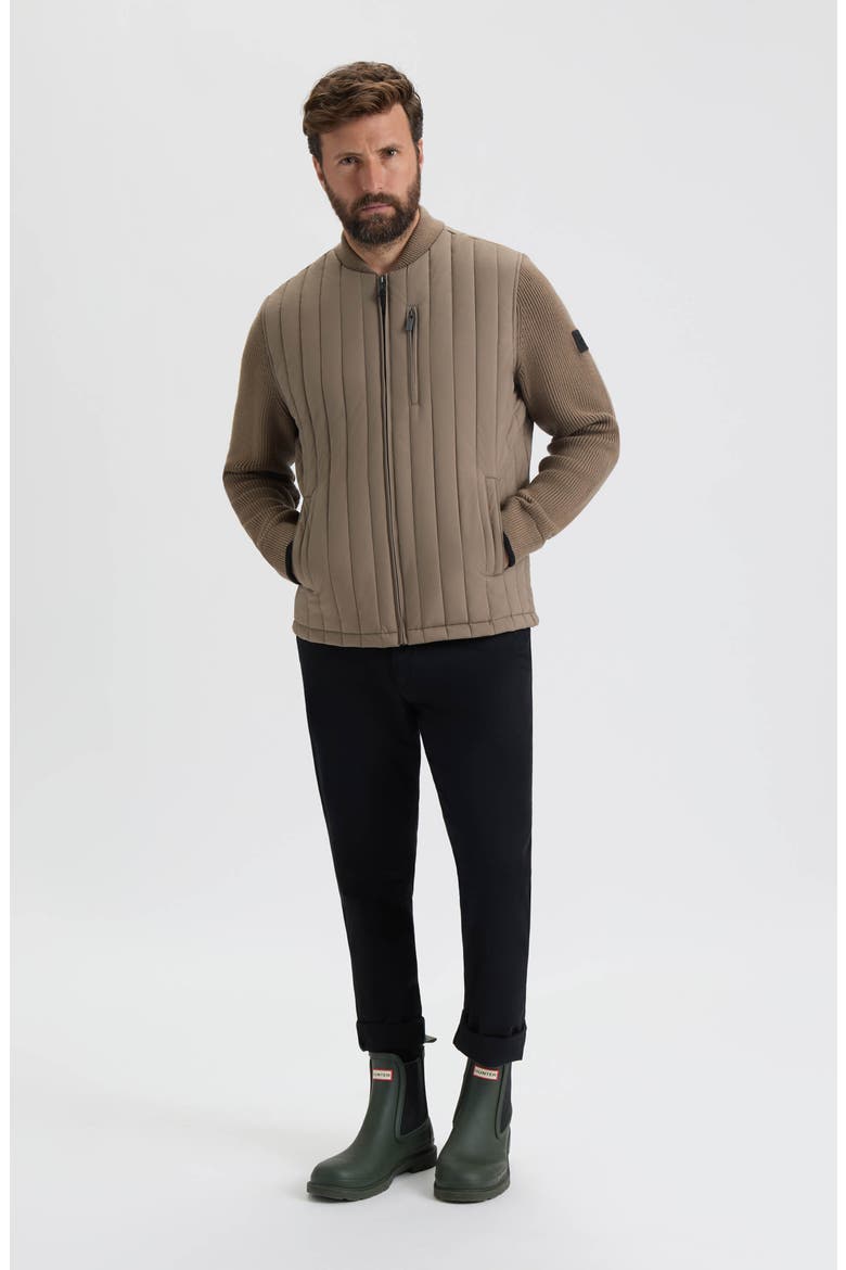 Kindale Quilt Jacket with Sweater Sleeves, Alternate, color, DRIFTWOOD