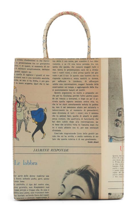 Small The Newspaper Leather Shopper