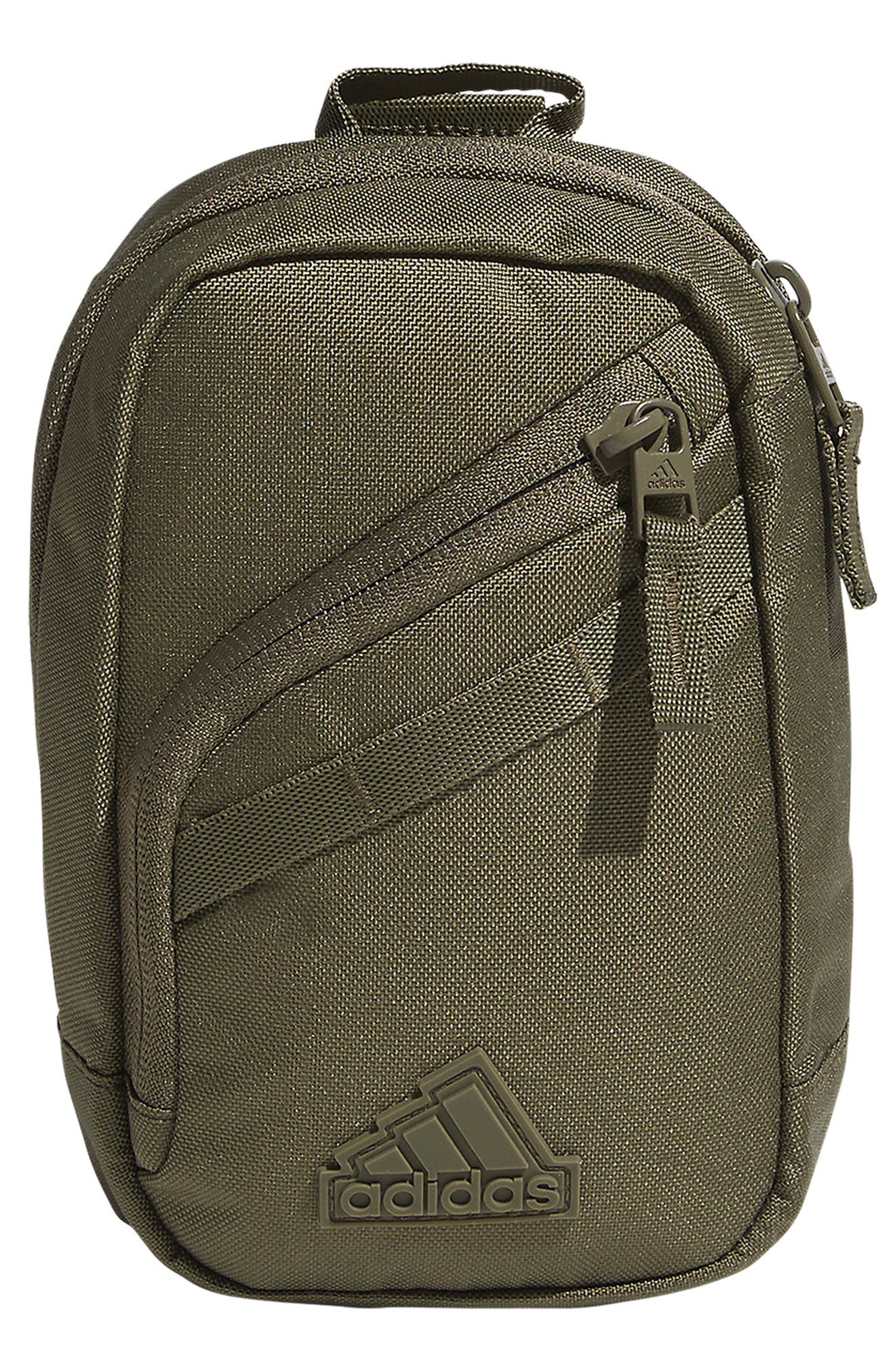 adidas Prime Mini Sling Crossbody Bag, Main, color, Olive Strata Green