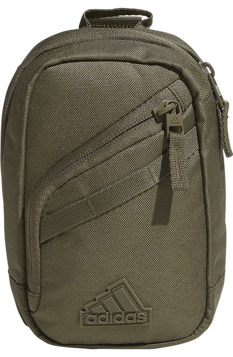 adidas Prime Mini Sling Crossbody Bag, Main, color, Olive Strata Green