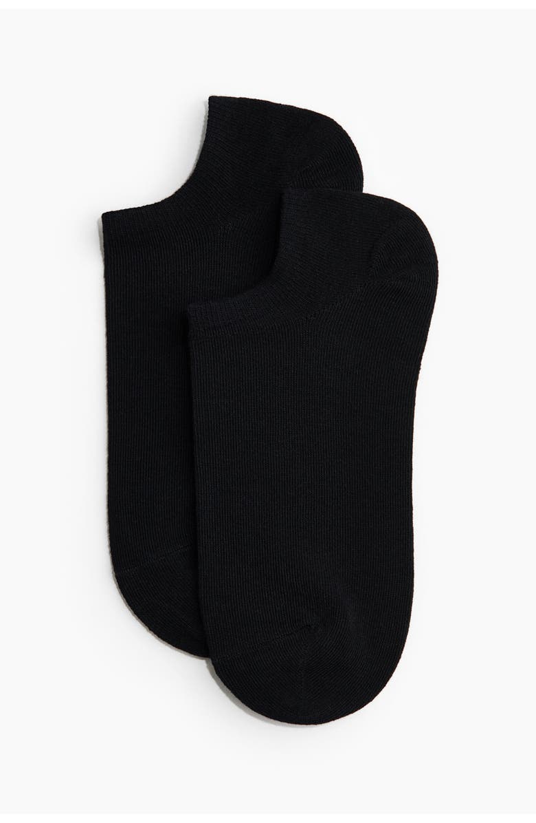 H&M 10-pack Trainer Socks, Alternate, color, Black