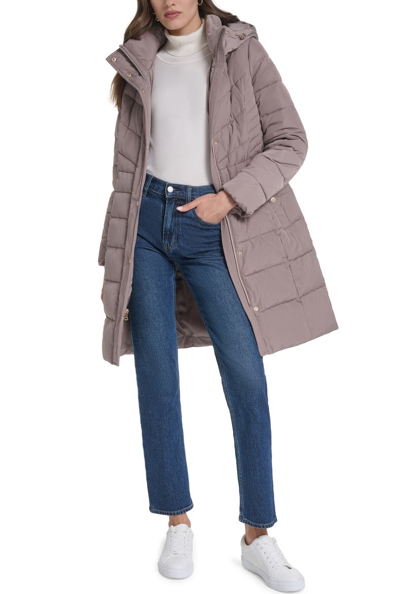 Cole Haan Hooded Taffeta Puffer Coat (Women) | Nordstrom