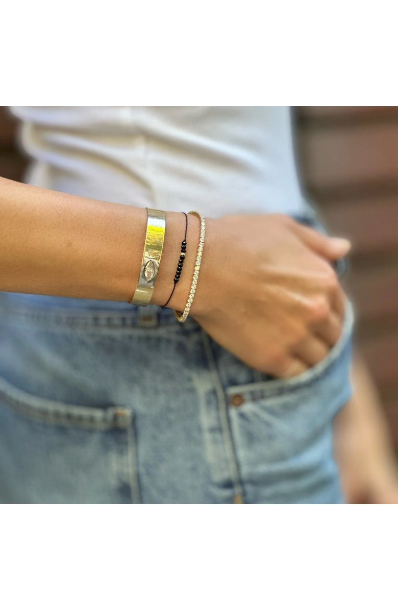 C. GRASSI The Energy Project Bracelet - Protection With Black Tourmaline & Solid 14K Gold Bead, Alternate, color, Black