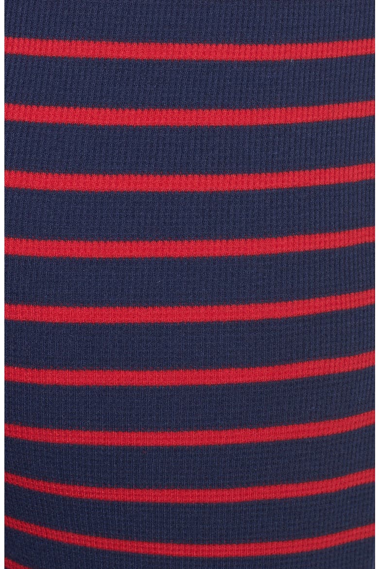 'Free Spirit' Stripe Thermal Jumpsuit, Alternate, color, RED LIPSTICK STRIPE