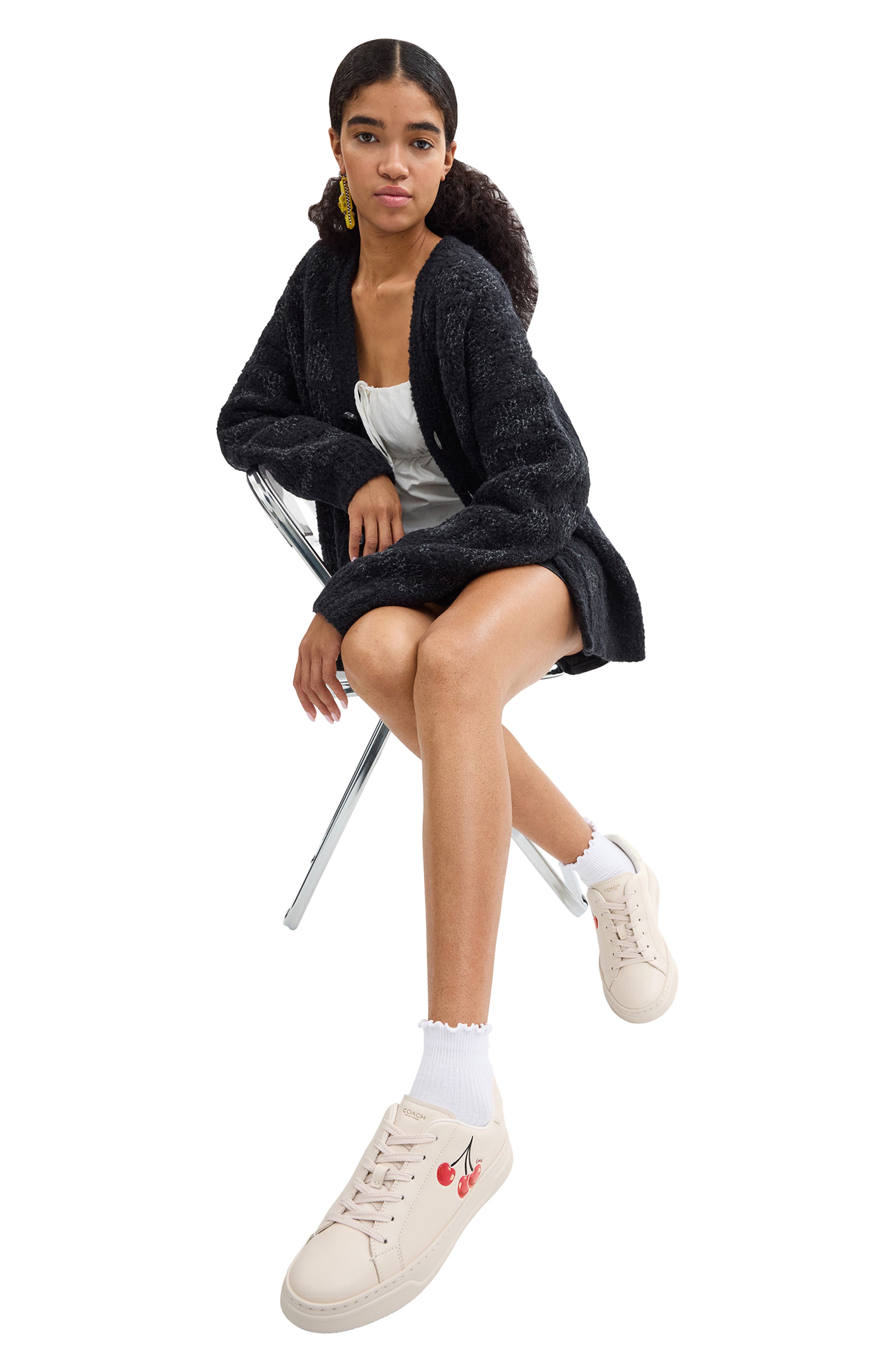 COACH High Line Cherry Print Sneaker, Alternate, color, 