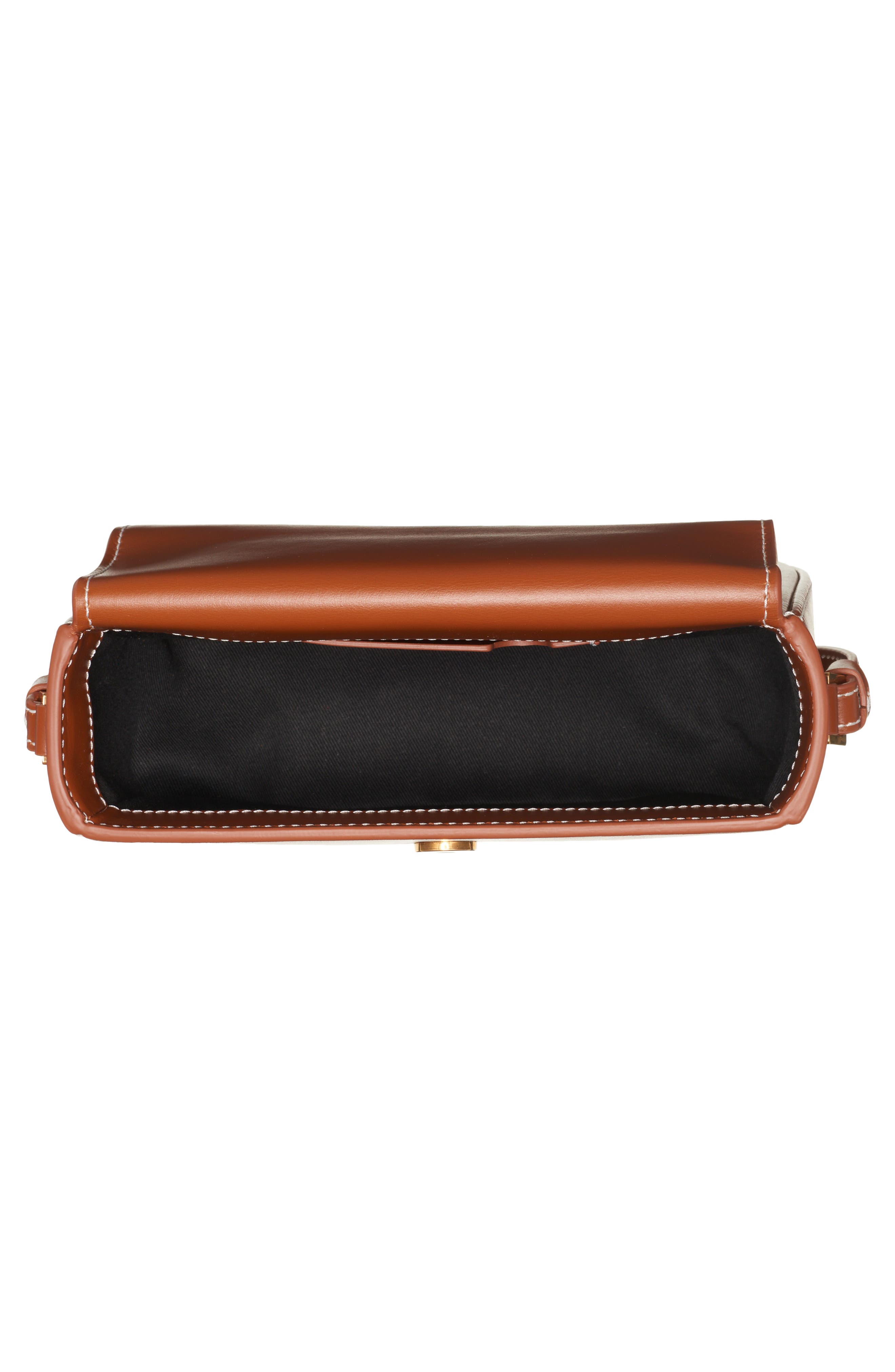 Palm Angels Crash Logo Leather Crossbody Bag, Alternate, color, 