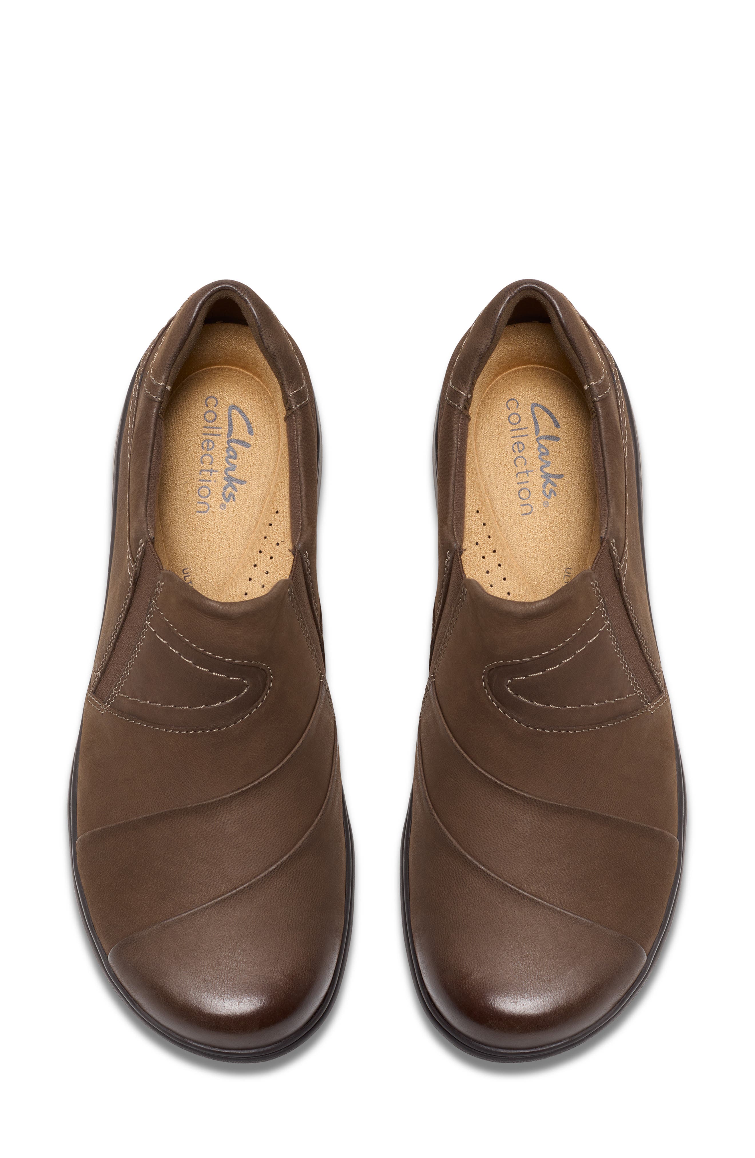 Clarks<sup>®</sup> Carleigh Abby Slip-On Shoe, Alternate, color, Mushroom Nubuck