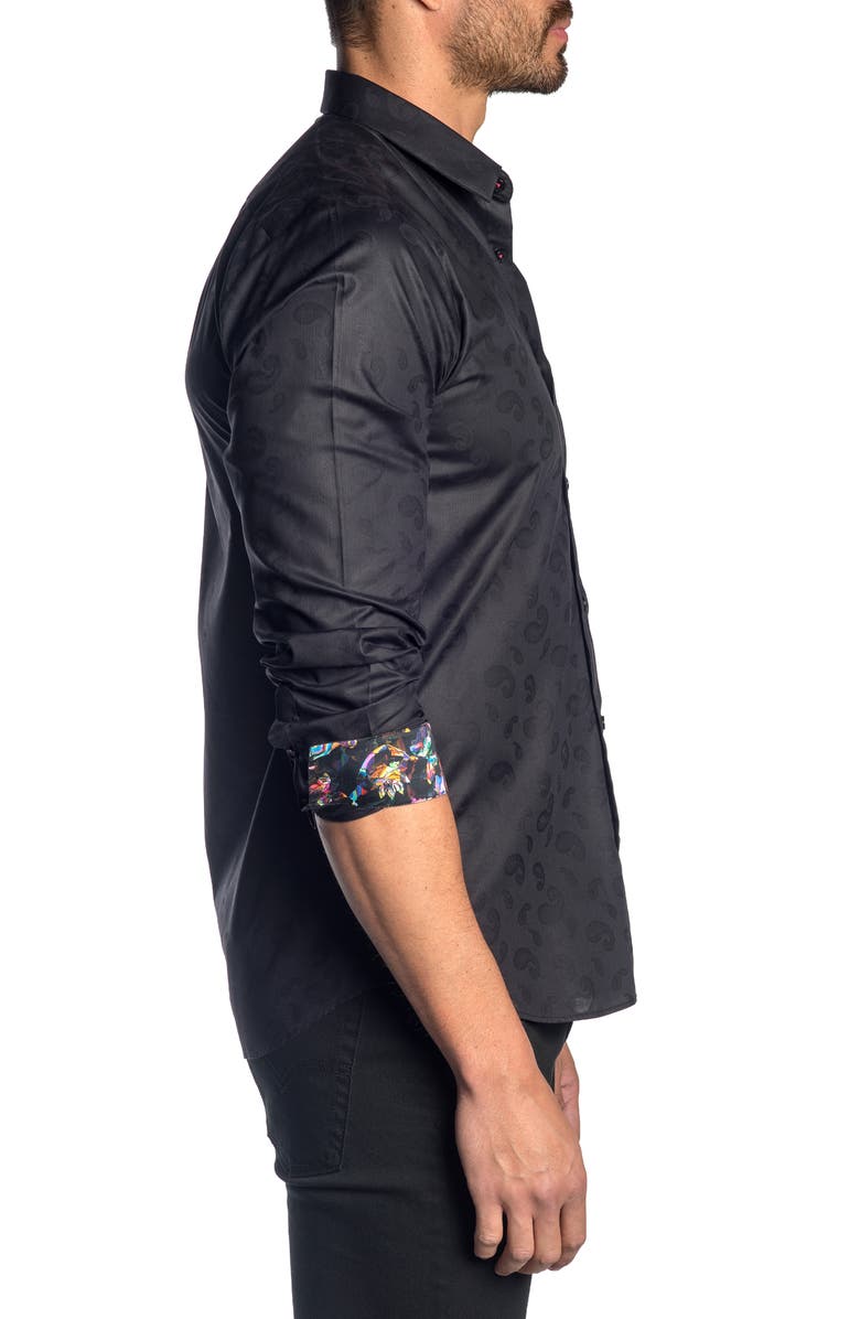 Jared Lang Slim Fit Paisley Button-Up Sport Shirt, Alternate, color, 