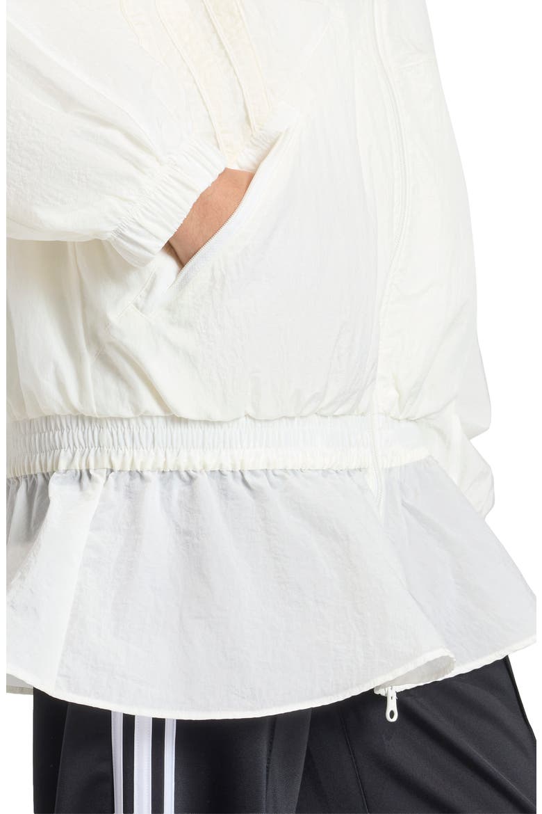 Santiago Peplum Track Jacket, Alternate, color, OFF WHITE
