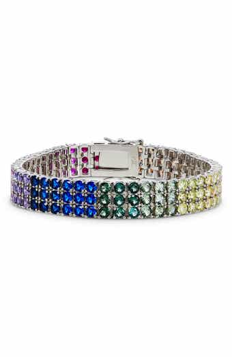 Ombré 3-Row Tennis Bracelet