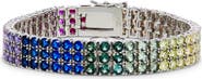 SAVVY CIE JEWELS Ombré 3-Row Tennis Bracelet