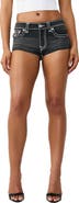 True Religion Spicy Flap Raw Hem Denim Shorts