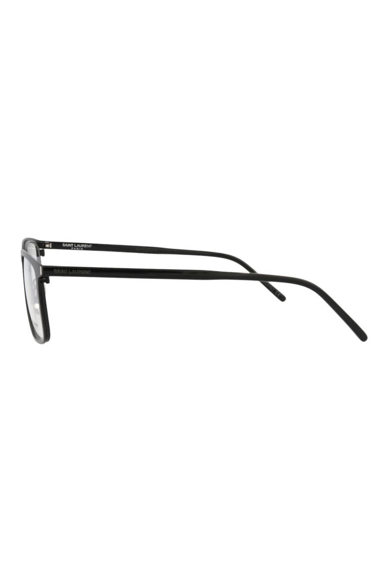 54mm Square Optical Glasses, Alternate, color, BLACK BLACK TRANSPARENT