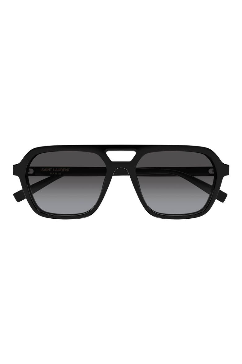 Gender Inclusive SL 905 Aviator Sunglasses, Main, color, BLACK