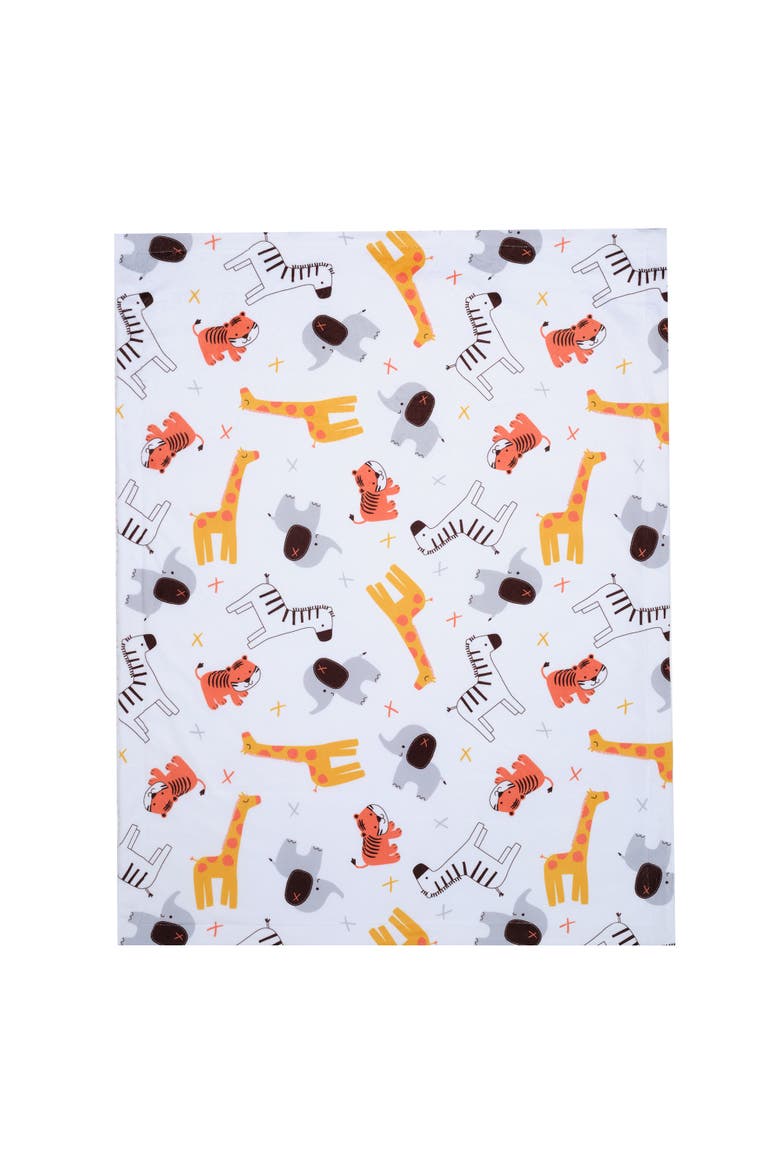 Lollipop Jungle Fleece Baby Blanket, Alternate, color, White