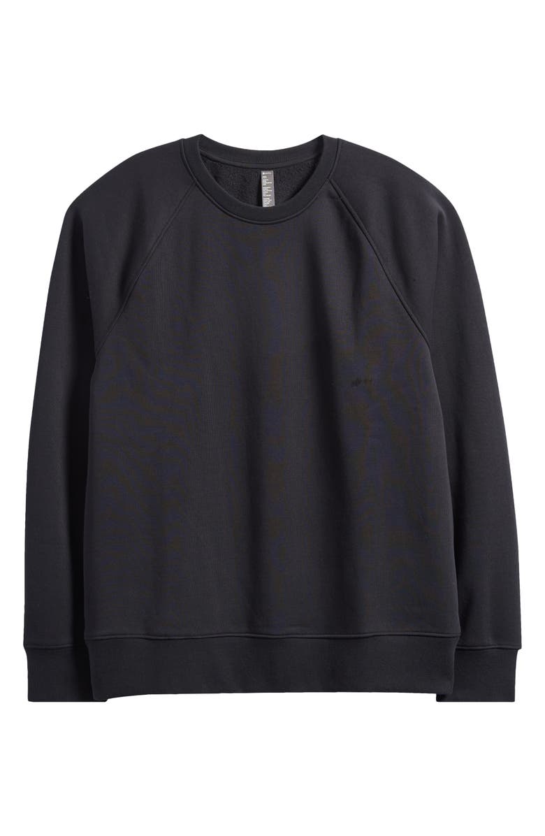 Zella Vital Fleece Sweatshirt, Alternate, color, Black Caviar