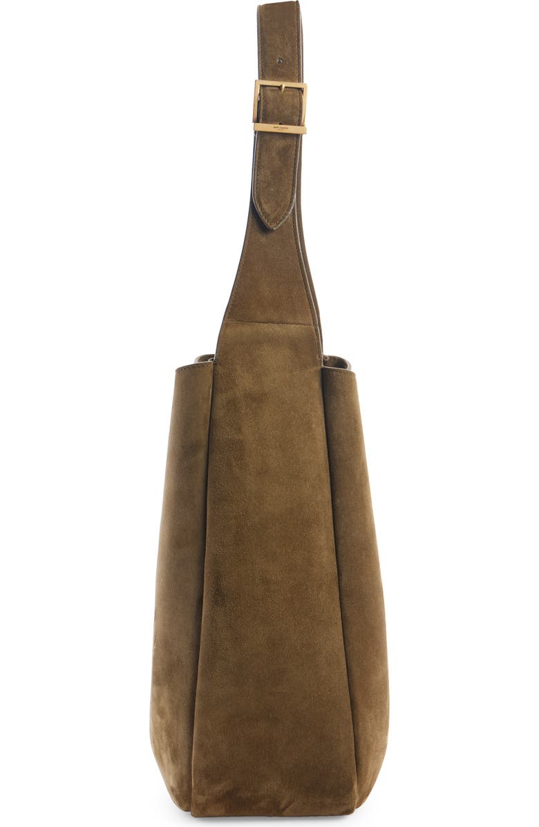 Saint Laurent Large Le 5 À 7 Suede Hobo Bag, Alternate, color,