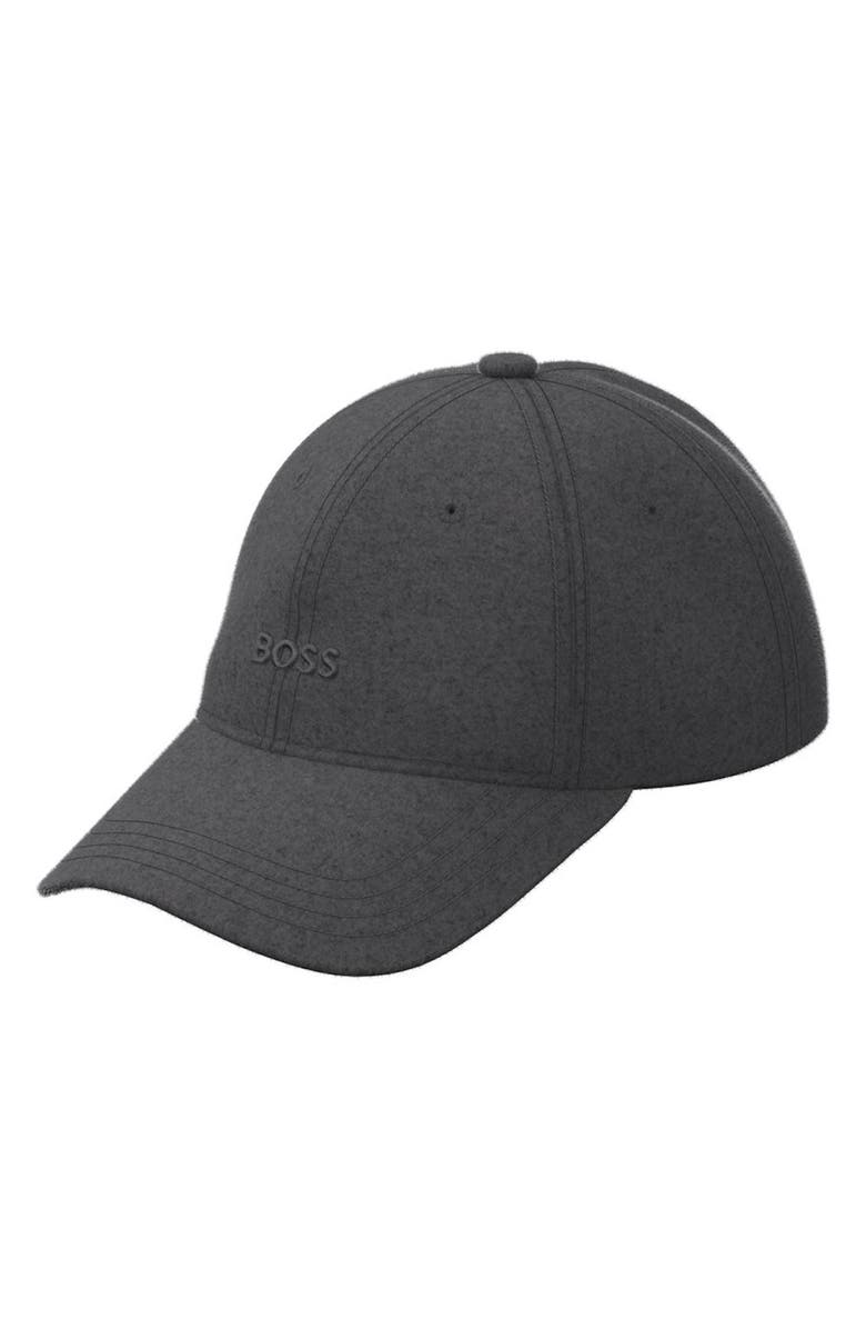 BOSS Derrel Wool Blend Baseball Cap, Main, color, Open Grey