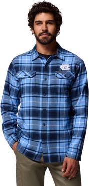 Columbia Men's Columbia Carolina Blue North Carolina Tar Heels Flare Gun Omni-Wick Flannel Long Sleeve Button-Up Shirt