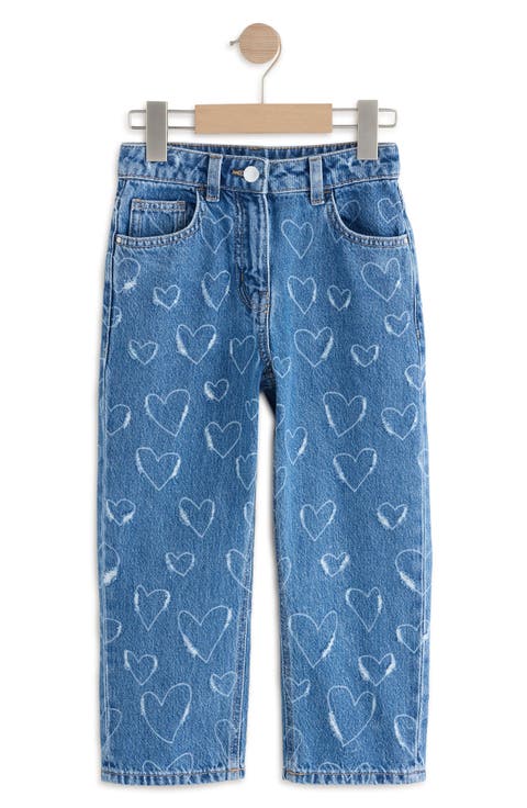 Kids' Heart Laser Wide Leg Jeans (Little Kid & Big Kid)