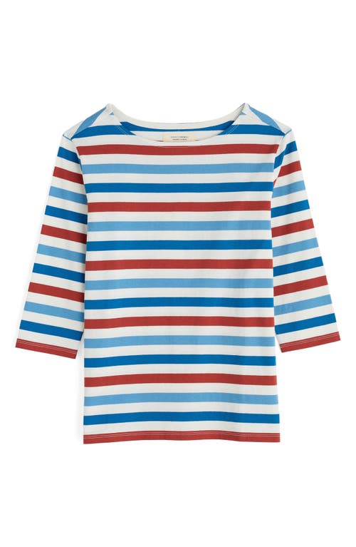 Seasalt Cornwall Sailor Stripe Organic Cotton Top In Multi