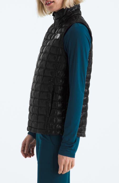 The North Face Thermoball Windproof Water Repellent Packable Quilted Vest In Black
