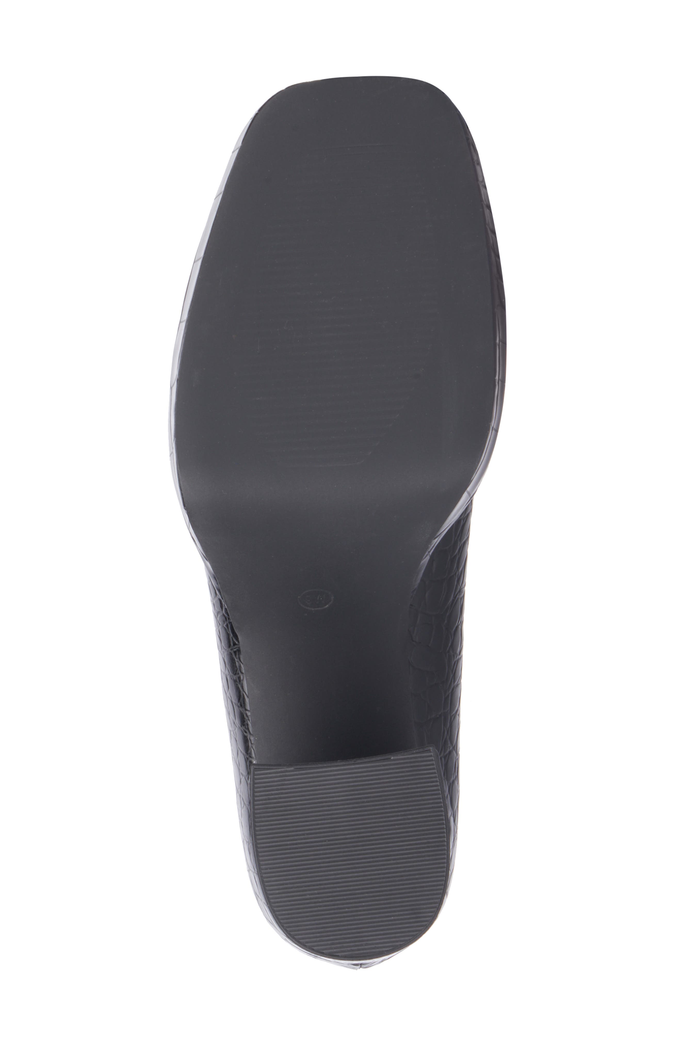 Fashion to Figure Madelyn Croc Embossed Platform Loafer Pump - Wide Width, Alternate, color, 