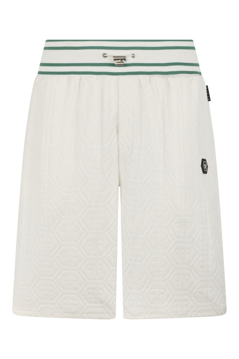 Tracksuit Shorts Jacquard Monogram Men, Main, color, OffWhite