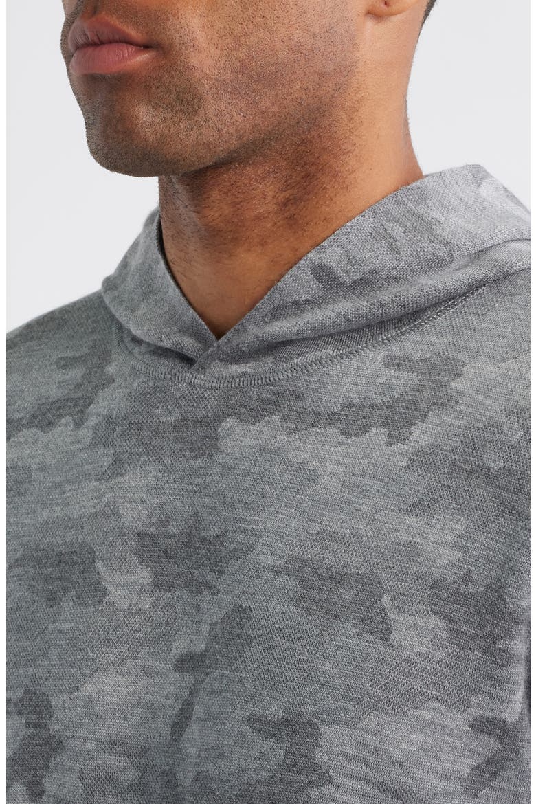 Camouflage Reversible Merino Wool Hoodie Sweatshirt, Alternate, color, GALE GREY