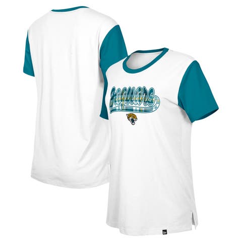 Women's New Era White/Teal Jacksonville Jaguars 3rd Down T-Shirt