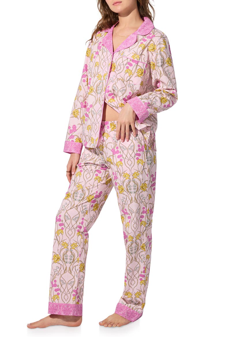 Organic Cotton Poplin Pajamas, Alternate, color, FLEUR NOUVEAU