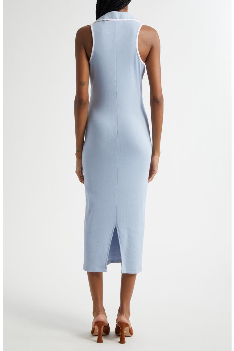 Darien Stretch Cotton Polo Dress, Alternate, color, BLUEBELL
