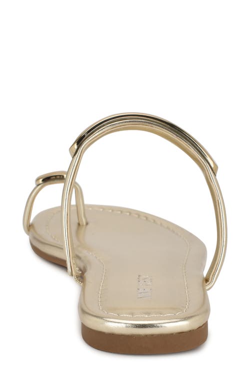 Nine West Balon Slide Sandal In Gold
