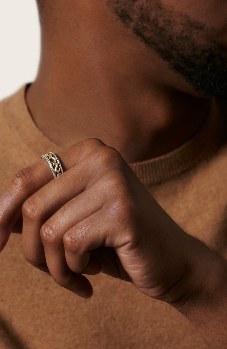 John Hardy Men's Classic Chain Two-Tone 7mm Band Ring, Alternate, color, 