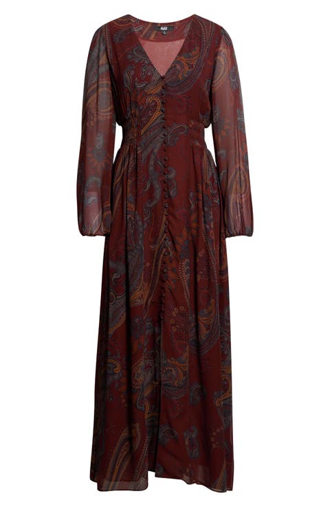 Juna Paisley Print Maxi Dress