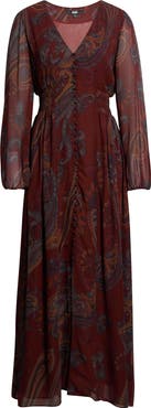 PAIGE Juna Paisley Print Maxi Dress