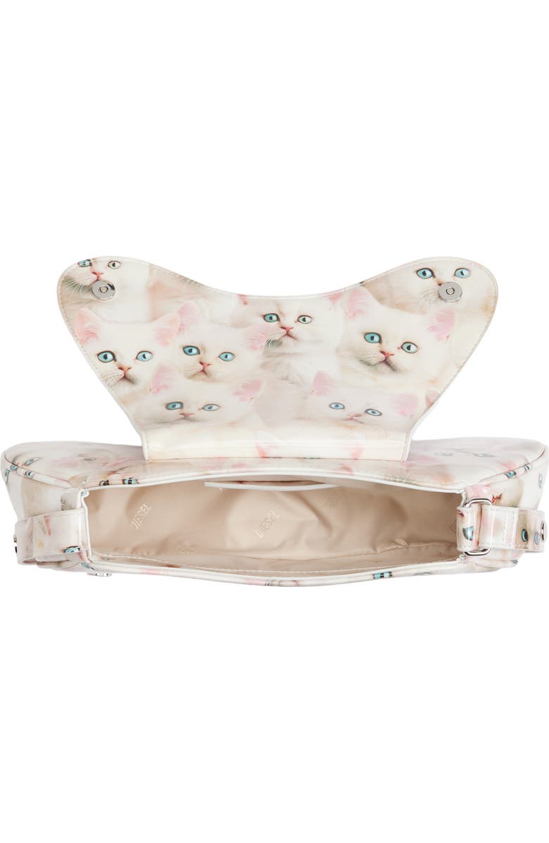 DIESEL<sup>®</sup> Play Faux Leather Crossbody Bag, Alternate, color, White