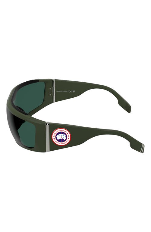 Canada Goose Hero 76mm Mask Sunglasses In Matte Dark Sage