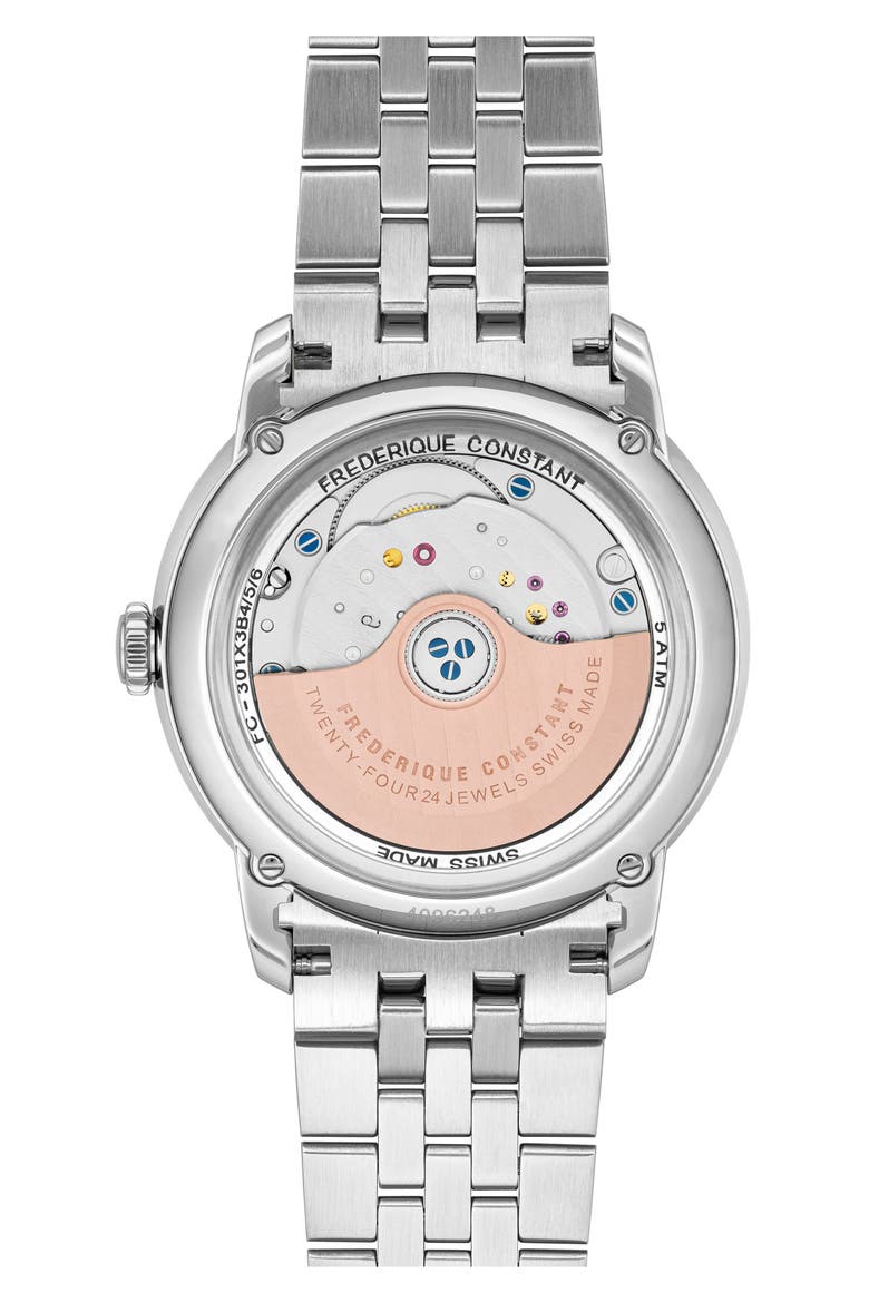 Classics Premiere Automatic Bracelet Watch, 38.5mm, Alternate, color, SILVER-TONE