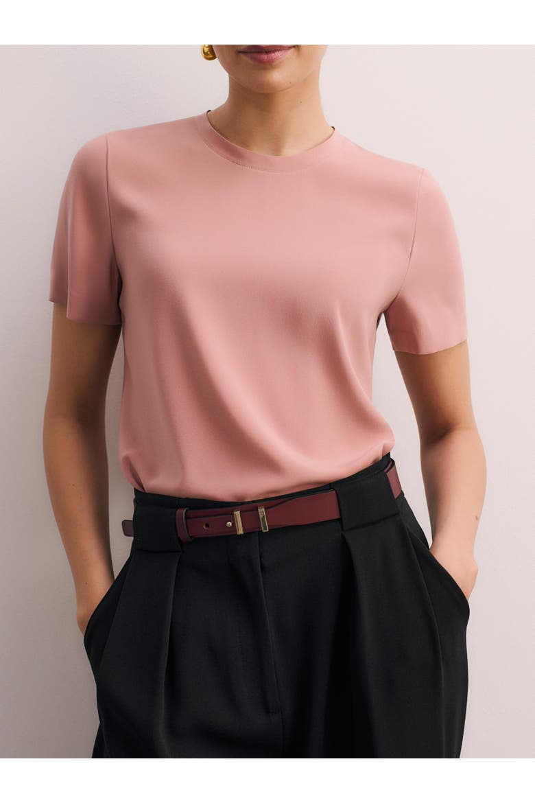 Roche Silk Top, Alternate, color, Pink