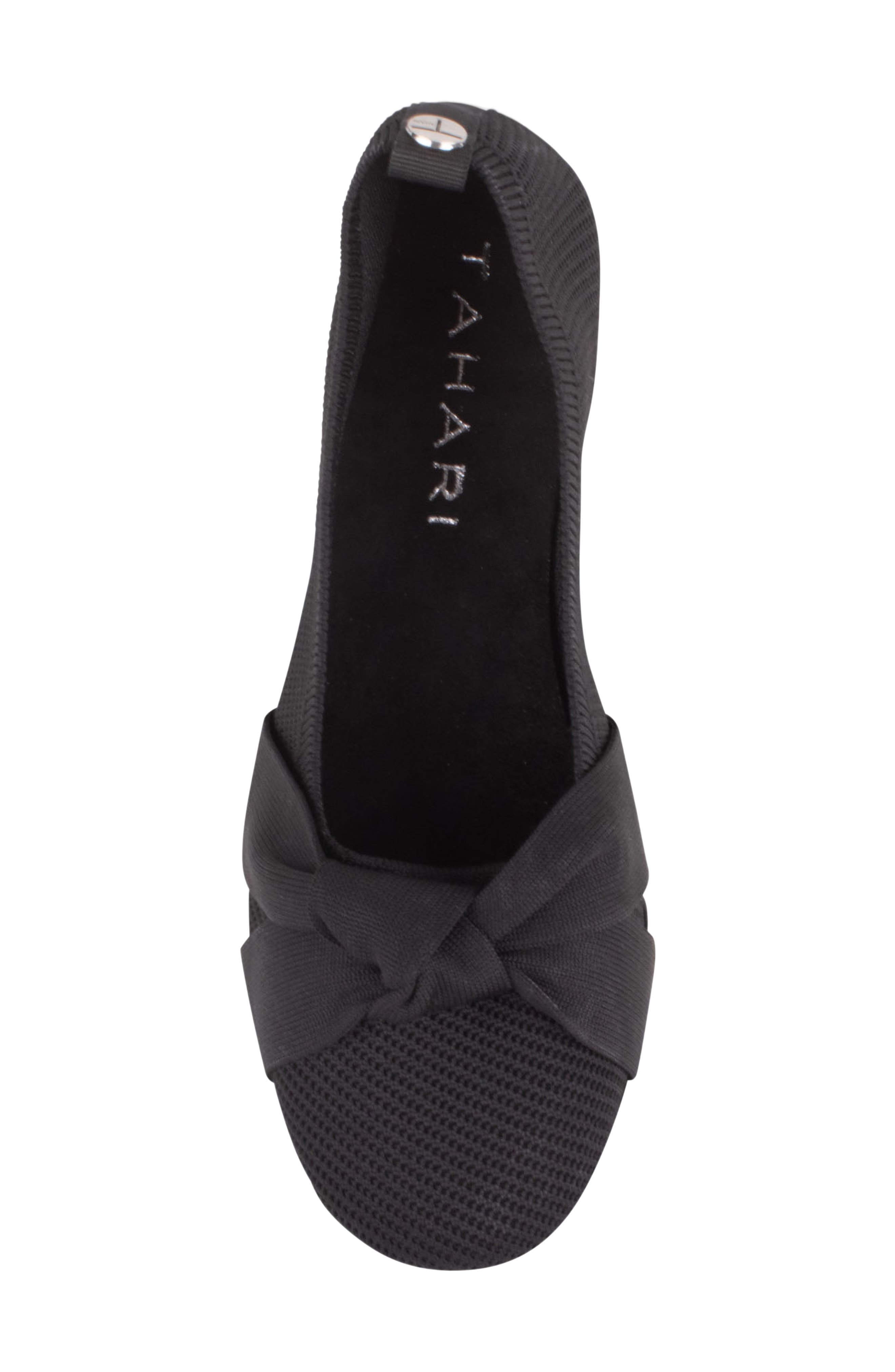 Lorient Pointed Toe Flat, Alternate, color, BLACK