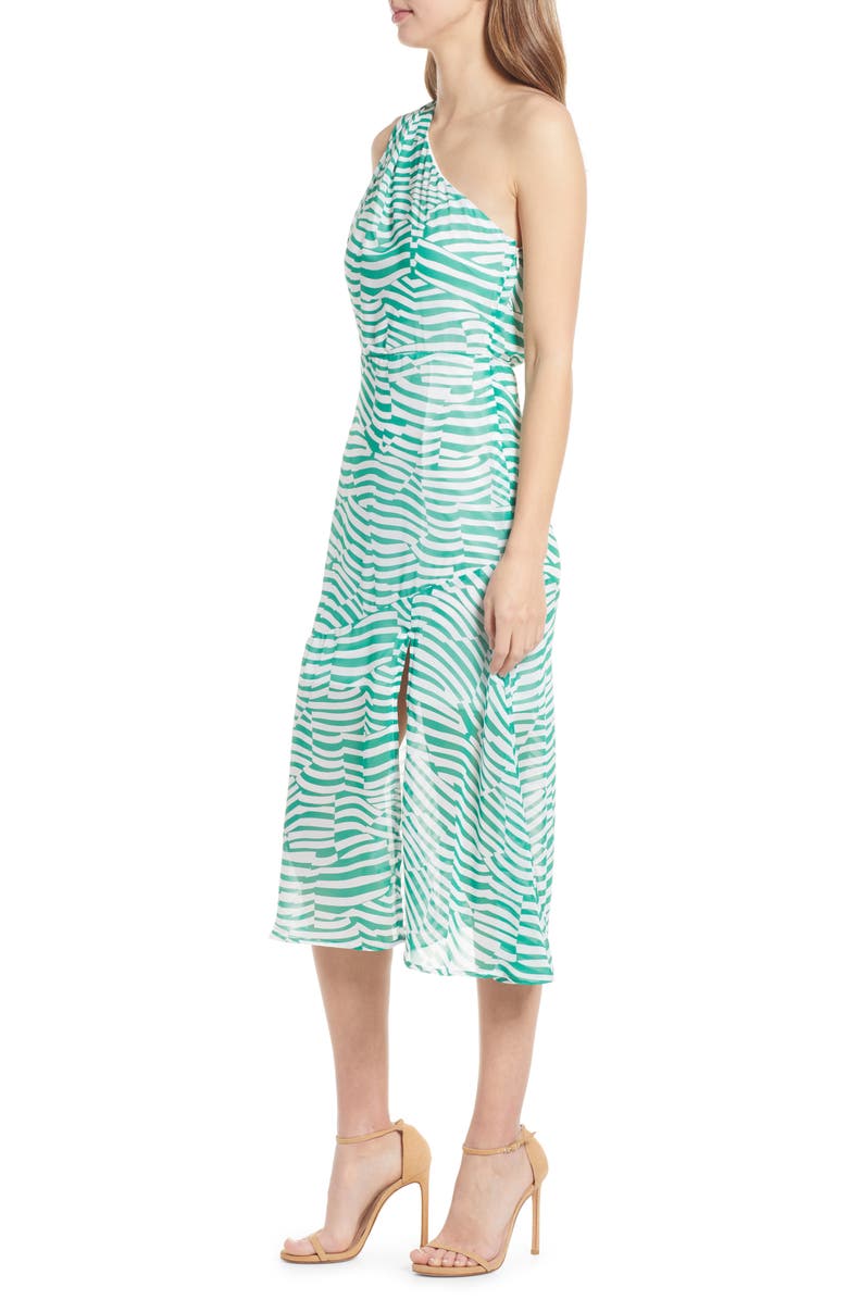 Sam Edelman Stripe One-Shoulder Maxi Dress, Alternate, color, 